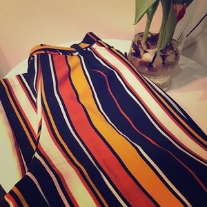 Wide leg striped ZARA pants